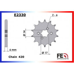 SENDA.50.SM DRD X-TREME '11/12 11X53 FE420SRG Roues Bâtons