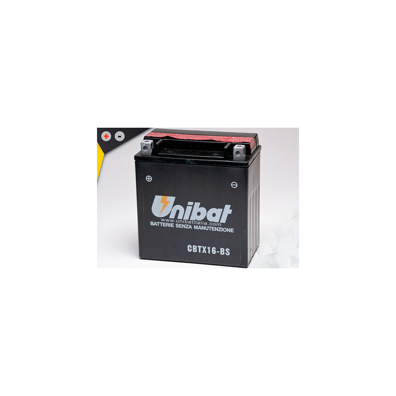 Batterie Unibat CBTX16-BS - Livrée avec flacons d'acide séparé.