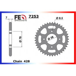 125.MASH CAFE RACER'14 15X45 RK428KRO 