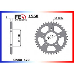 400.MASH.FIVE HUNDRED '15/18 15X38 RK520FEZO *