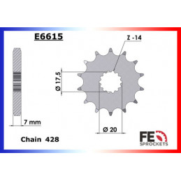 YZ.85 '02 Petites Roues 14X48 RK428MXZ *