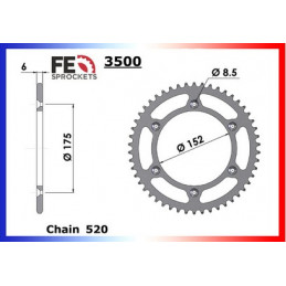 YZ.250 '81/84 13X48 RK520KRO  (4V3,5X5,24Y,43N)