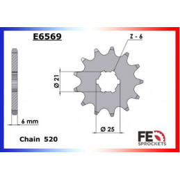 YZ.250 '87/89 14X49 520HG µ  (2HH,2VM,3JE)