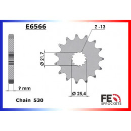 FZR.600 '89/90 15X46 RK530KRO *  (3HE,3RG,3RH)