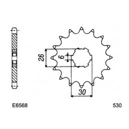 XS.650./SE '75/83 17X33 RK530KS *  (1H1,1V2,3L1,4G7)