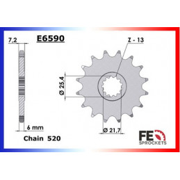 XTZ.750 '89/98 16X46 RK520FEX µ  (3LD,3WM)