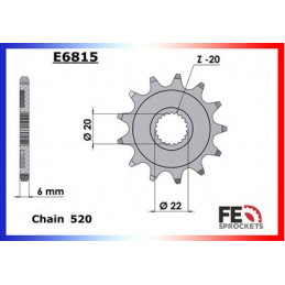 WR.250.F '01/06 13X52 RK520MXU  (5PH)