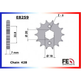 CG.125 '85/91 "Brésil" 14X41 428H *  (CG125BR)