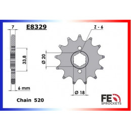 NSR.125 '87/88/89 13X33 RK520KRO *  (TC01)