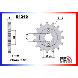 300.BAJA / CROSSER '08-10 15X40 RK520FEZO *