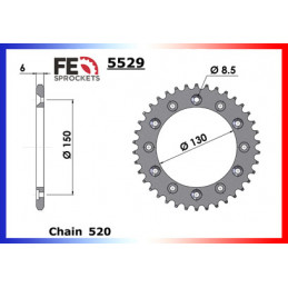 XR.350.R '85/87 14X42 RK520KRO *  (NE02)