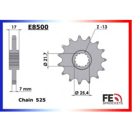 CB.500 '94/03 15X40 RK525KRO µ  (PC26,PC27,PC32)