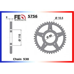 CBR.600 '87/90 15X43 RK530KRO *  (PC19-PC23)