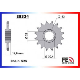 CB.600.HORNET '07/14 16X43 RK525FEX *  (PC41)