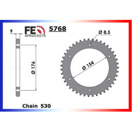 CB.1000.R '08 (trous de 8.5 mm) 16X44 RK530MFO µ  (SC60)