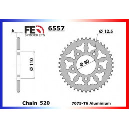 CB.500 '94/03 15X40 RK520MXU  Racing (Transformation en 520)