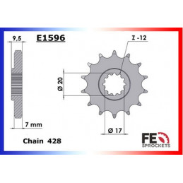 85.TC '18/20 Pts Roues 13X46 RK428KRO