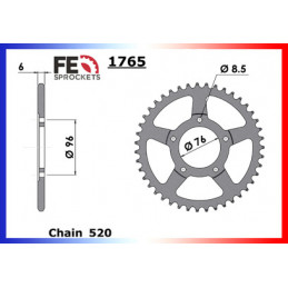 125.PLANET '98/02 14X43 RK520FEX  Roues 5 Bâtons