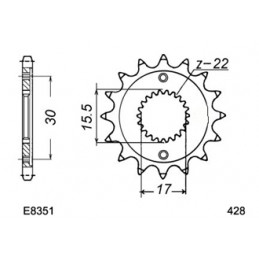 CR.80.R'86/95 Ptes R.(428) 15X49 RK428MXZ   (HE04) (LARGE 428)