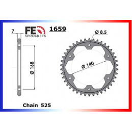 F.800.R '09/18 20X47 RK525FEX µ (Fixations Couronne dia: 8,5 mm)