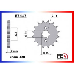 KMX.125 '86/98 14X48 RK428MXZ  (B1-B8)