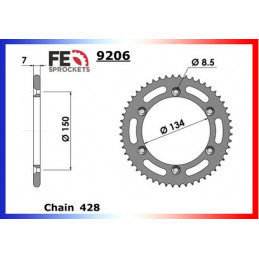 KDX.125 '91/02 16X52 RK428KRO *  (B2/B3/B4)