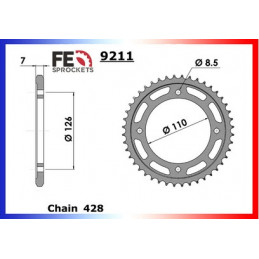 KLX.125 '10/16 14X47 RK428KRO *  (B2/B3/B4)