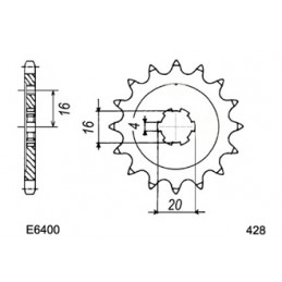 KX.85 '01/20 (LARGE) 13X51 RK428MXZ   (B1/B3) Grandes Roues