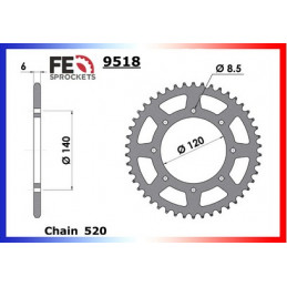 KLR.650 TANGAI'90/93 15X43 RK520GXW  (KL.650.B2/B3)