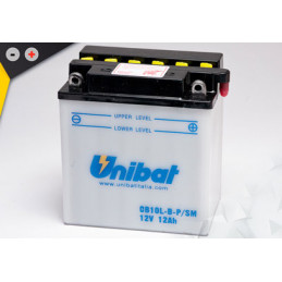 Batterie Unibat CB10L-BP (CB10L-B2) - Livrée avec flacons d'acide
