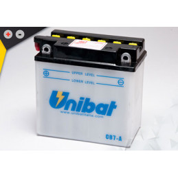 Batterie Unibat CB7-A - Livrée avec flacons d'acide séparé.