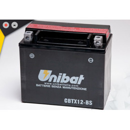 Batterie Unibat CBTX12-BS - Livrée avec flacons d'acide séparé.
