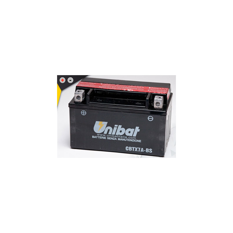 Batterie Unibat CBTX7A-BS - Livrée avec flacons d'acide séparé.