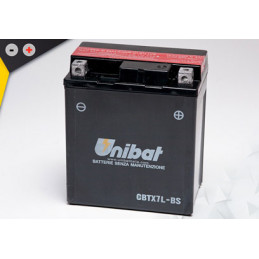 Batterie Unibat CBTX7L-BS - Livrée avec flacons d'acide séparé.