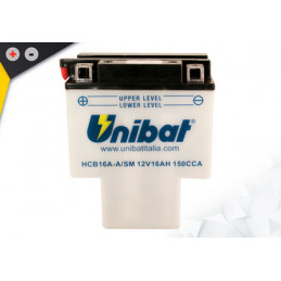 Batterie Unibat HCB16A-A - Livrée avec flacons d'acide séparé.