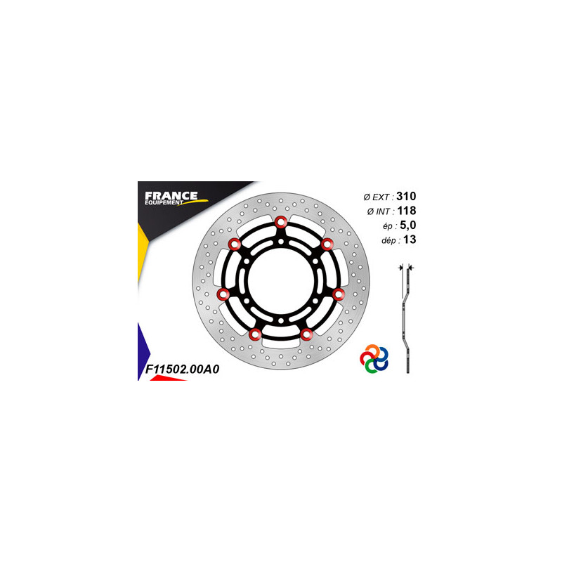 Disque de frein Gamme Essentiel FE.FL11502 / Oeillets Couleurs