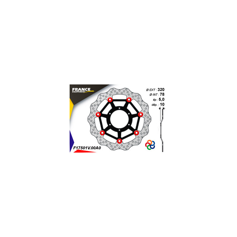 Disque de frein Gamme Essentiel FE.FL17501V / Oeillets Couleurs