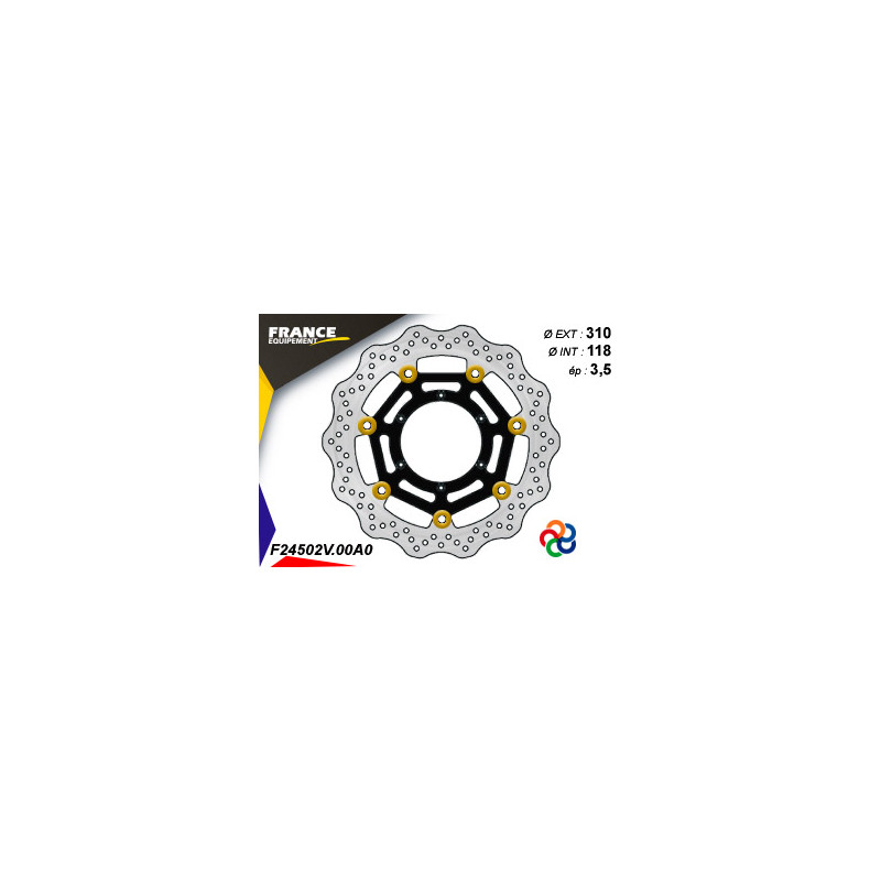 Disque de frein Gamme Essentiel FE.FL24502V / Oeillets Couleurs