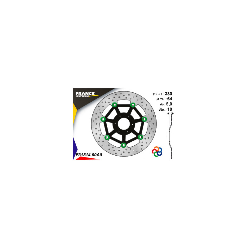 Disque de frein Gamme Essentiel FE.FL31514  / Oeillets Couleurs