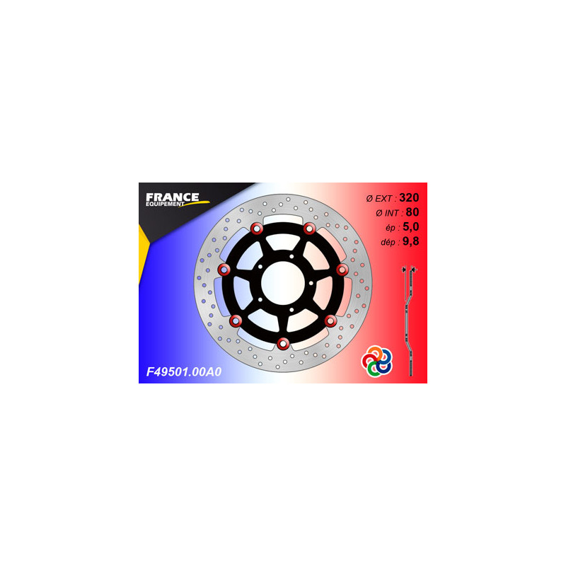 Disque de frein Gamme Essentiel FE.FL49501 / Oeillets Couleurs