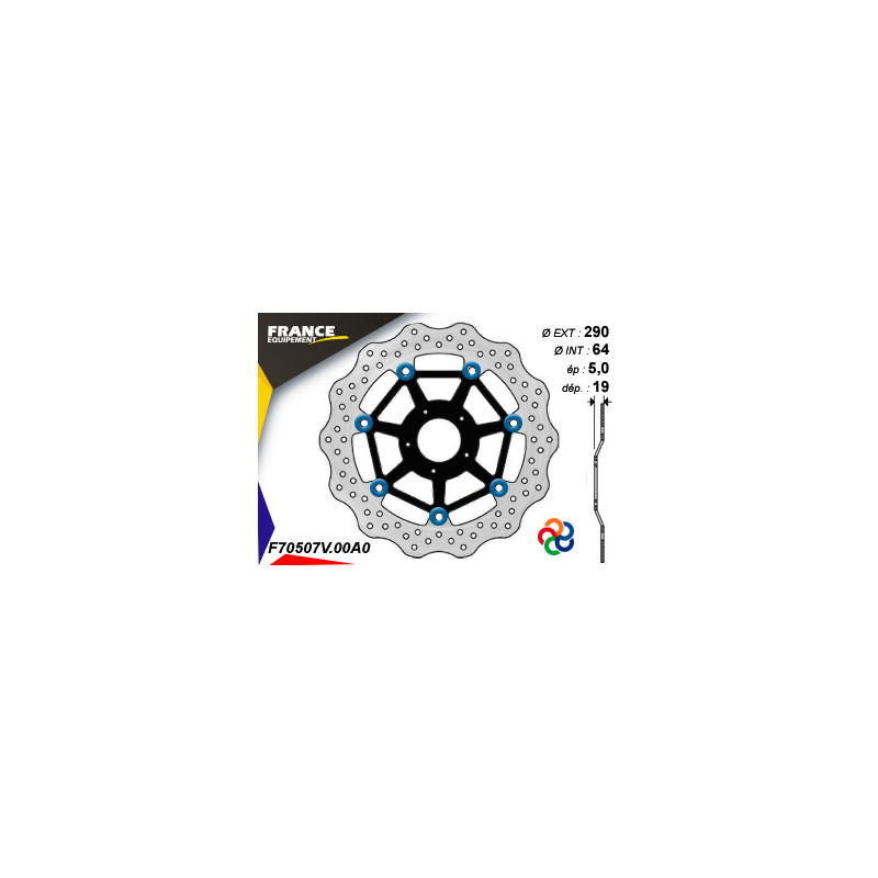 Disque de frein Gamme Essentiel FE.FL70507V  / Oeillets Couleurs