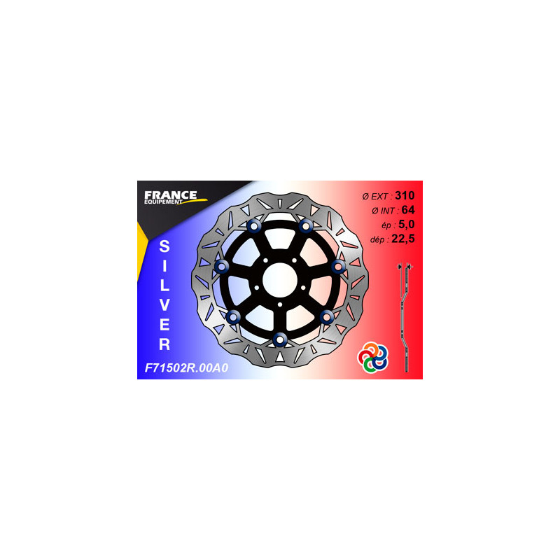 Disque de frein Gamme Silver F71502R.00A0 / Oeillets Couleurs