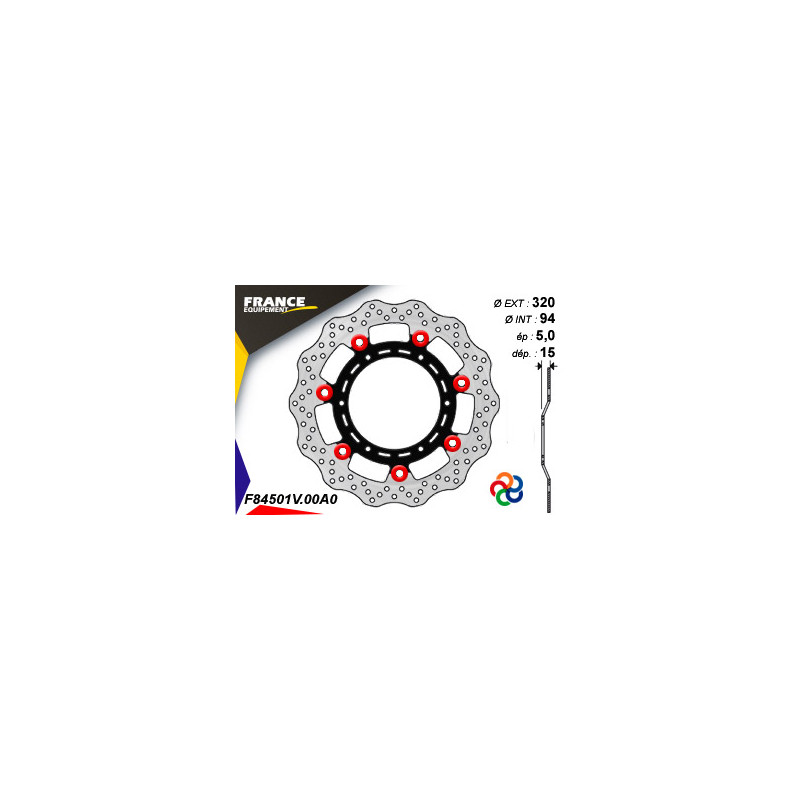 Disque de frein Gamme Essentiel FE.FL84501V / Oeillets Couleurs