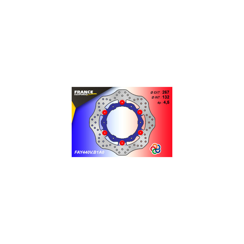 Disque Essentiel FLAY440V / Centre BLEU (B1) / Oeillets Couleurs