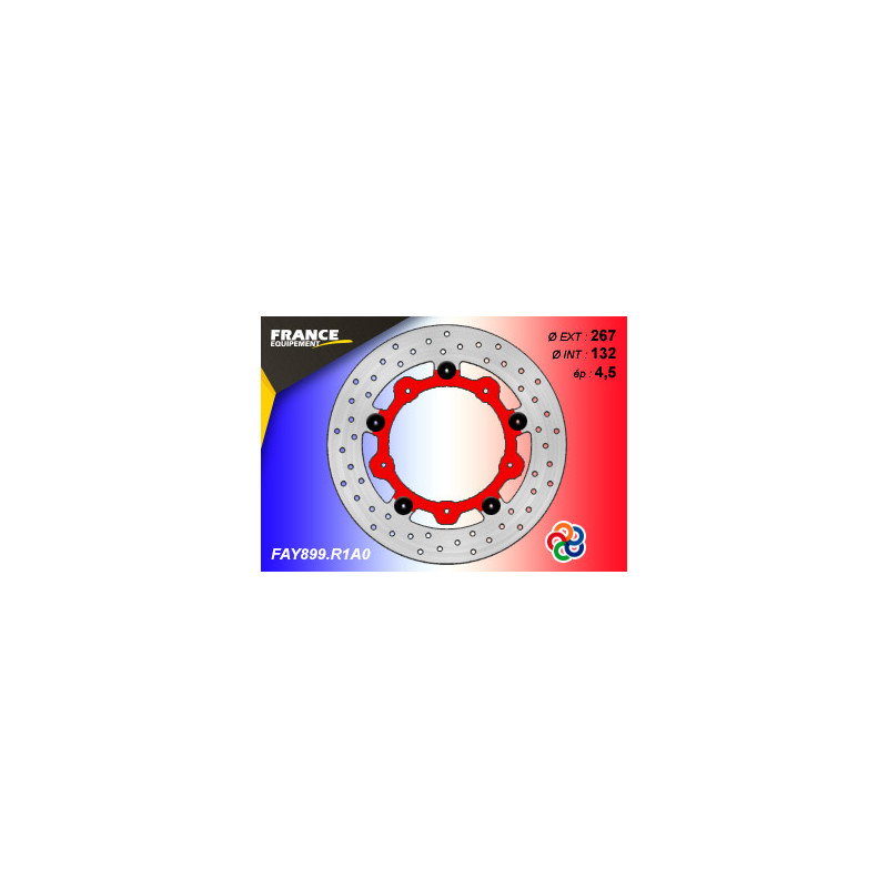 Disque Essentiel FLAY899 / Centre ROUGE (R1) / Oeillets Couleurs