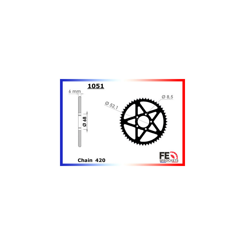 COURONNE ACIER SUR-RON ELECTRIQUE 50 420