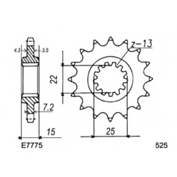 600.TT '04/05 15X45 RK525FEX *  165717-