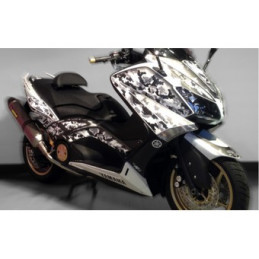 Kit Adhésif graphique pour YAMAHA T-MAX -Version Gris-Blanc Camouflage