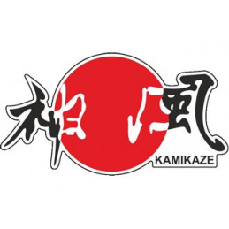 Label déco moto "KAMIKAZE". 2 pièces.