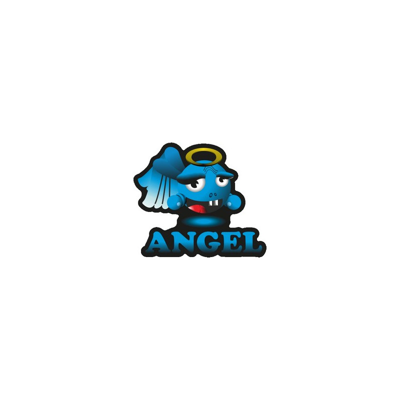 Label déco moto "ANGEL". 2 pièces.